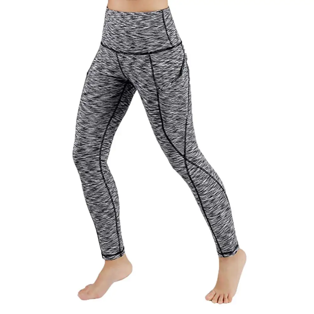 Женские однотонные штаны для йоги с эффектом пуш-ап, леггинсы для тренировок, фитнеса, спортзала, бега, йоги, бега, обтягивающие спортивные штаны для бега, B2 - Цвет: white and gray