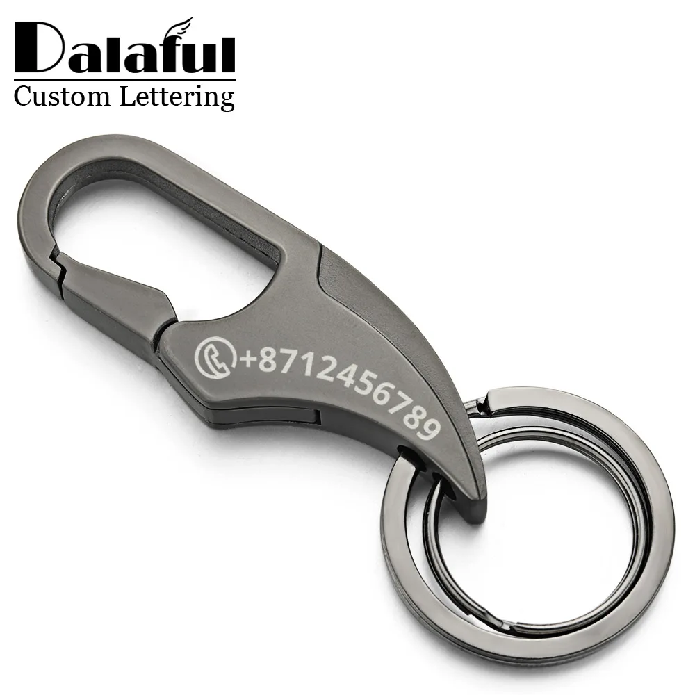

Custom Lettering Keychains Anti Lost Keyrings Engrave Name Number Customized Logo Key Chain For Car Personalized Men gift K387