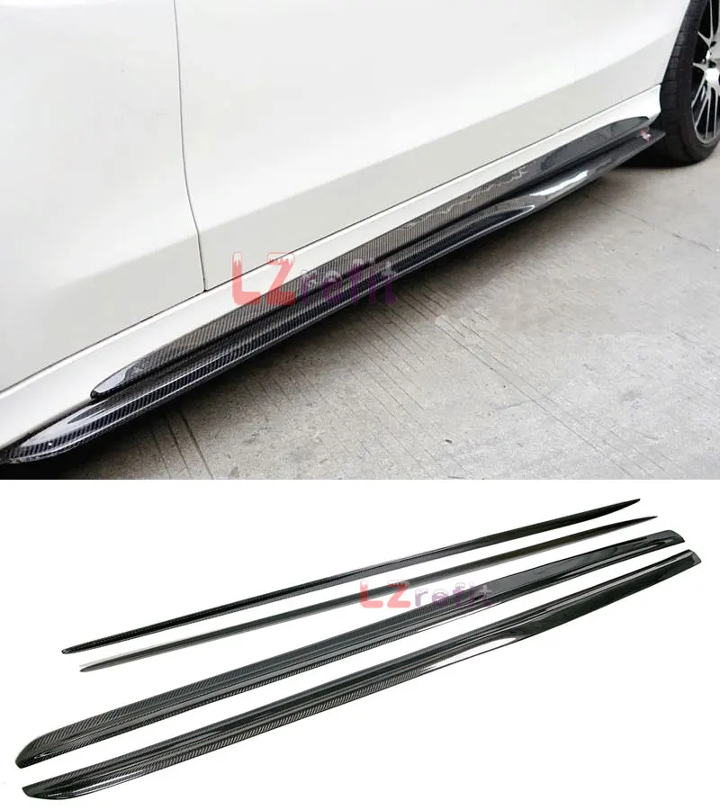 

Real Carbon Fiber Side Skirts 4pcs Set For Benz W205 C63 C63s AMG SOnly 2015UP