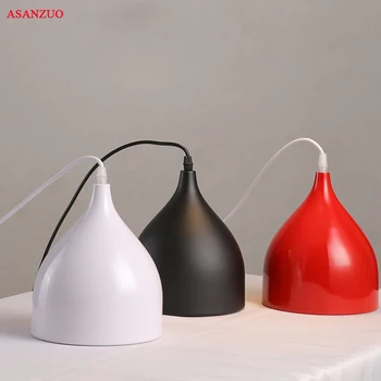 

LED ceiling pendant lamp black white Red color 3head pendant lights indoor home decoration modern led light lighting luminaire