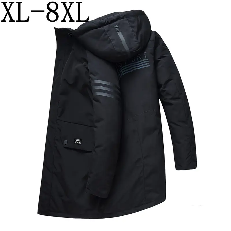

Size 6XL 7X 8XL Long Winter Jacket Men 2018 Brand Casual Warm Parka Men Fashion Hooded Collor Thicken Man Jackets Outwears