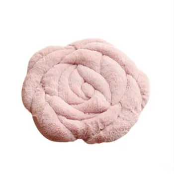 

New 45*45cm /55*55cm Japanese style pink plush rose cushion chair seat cushion tatami mats warm floor cushion pad car mat chair