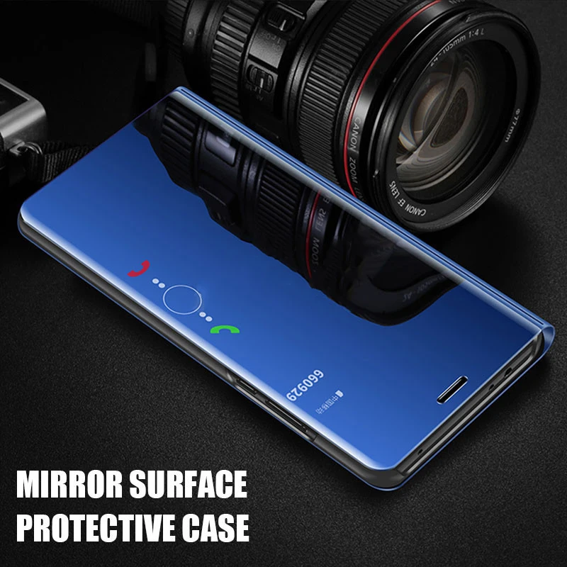 Mirror View Case For Huawei Mate 20 Lite Flip Leather