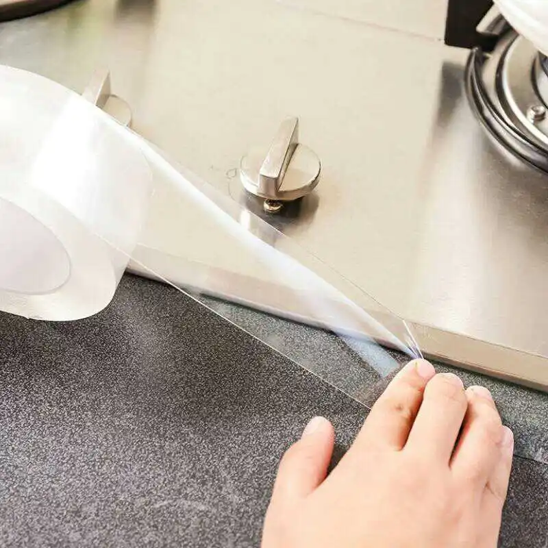 1 рулон водонепроницаемая настенная лента для кухни и ванной прозрачная клейкая