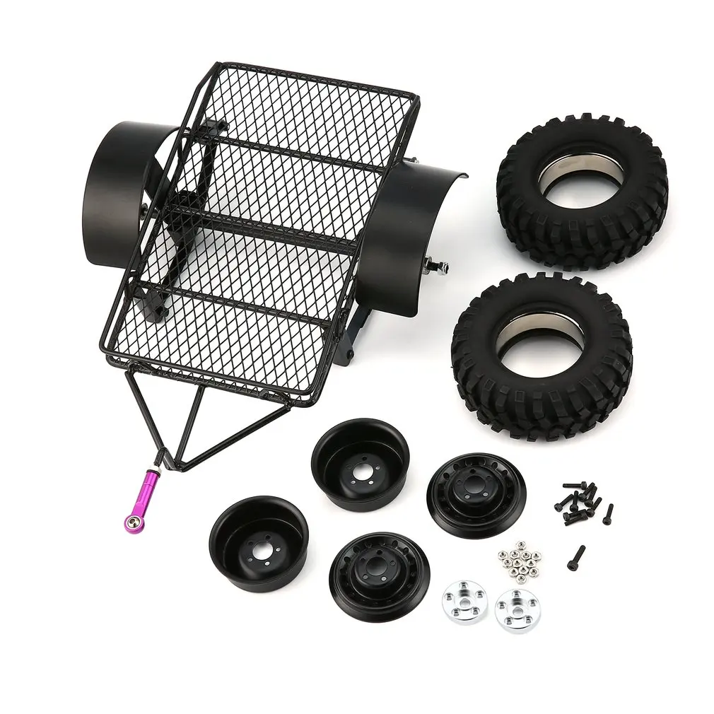 

Metal Leaf Spring Hitch Mount Car Trailer Hopper for RC Car Climbing CrawlerCC01 Axial Scx10 RC4WD D90 RC Model Toys Hobby Accs