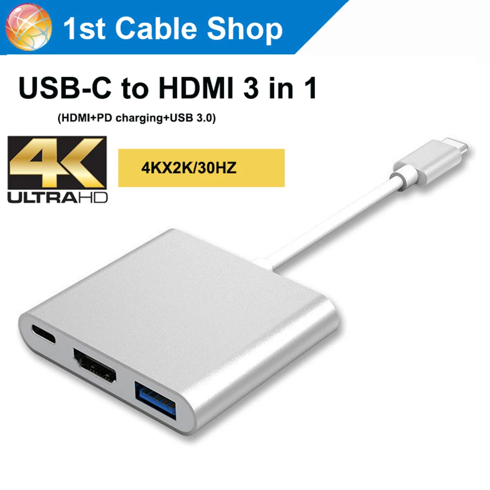 

USB 3.1 USB-C to HDMI 4K VGA USB Multiport converter adapter for Apple macbook&macbook pro