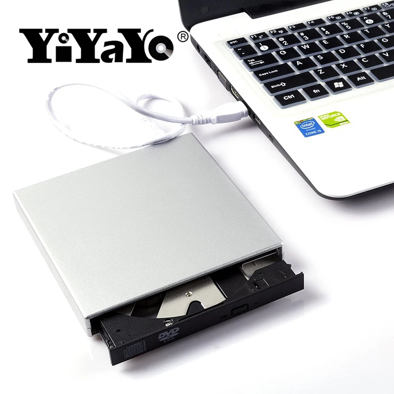 Günstige YiYaYo USB 2.0 CD RW DVD ROM CD ROM player Externe DVD Optische Drive Recorder Portatil für Laptop Computer pc Windows 7 8