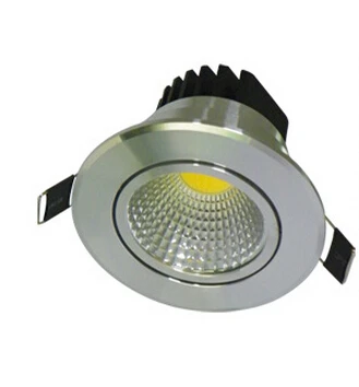 

Free Shipping 9w COB Down Light dimmable Indoor Lighting High Power Embedded Led ceiling down lights AC85-265V