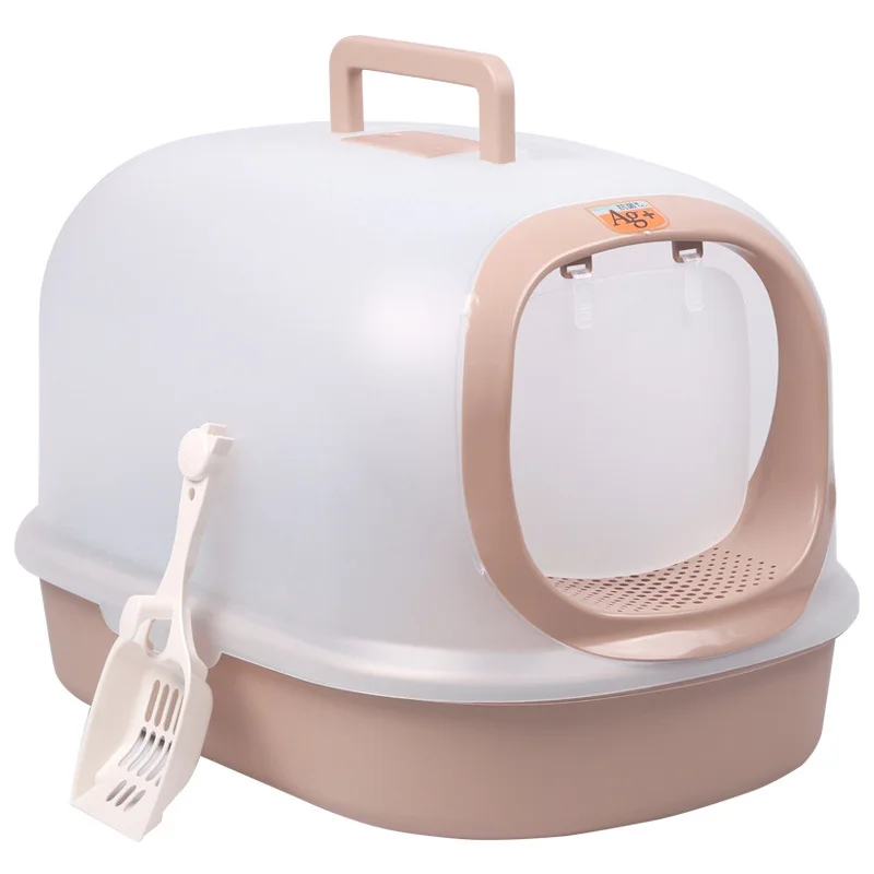 

Double-layer Cat Litter Box Fully Enclosed Extra Large Rabbit Potty Cat Toilet Training Kit Kitty Litter Cat Bedpans Scoop Free