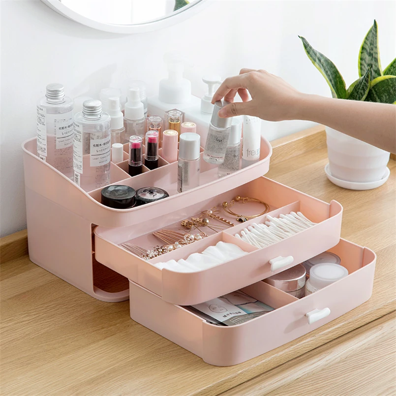 Buy Makeup Organizer Storage Box Desk Home Office