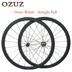 OZUZ прямой Pull R36 концентратор 25 мм в ширину 38 50 мм Глубина колеса красный Карбон колеса для шоссейного велосипеда колеса 3k 700C Clincher Wheelse матовый