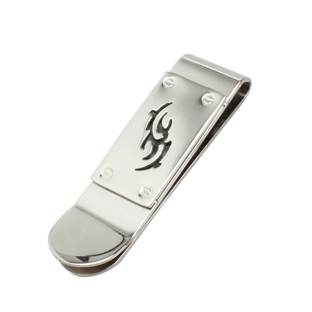 Mens Titanium Stainless Steel Money Clips Slim Wallet Fashion Design