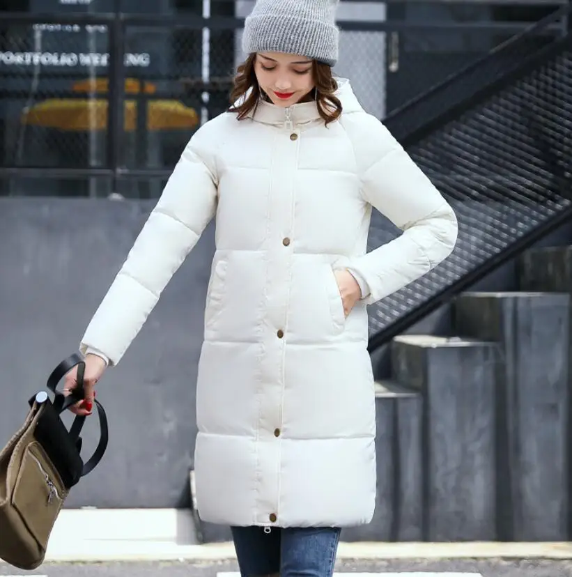 Moda parkas mulheres jaqueta de inverno 2017 casaco mulheres parka com capuz longo grosso slim senhoras jaquetas e casacos outerwear