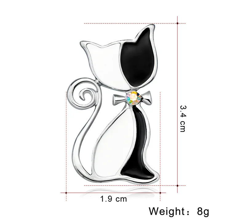 Яркая брошь в виде кошки, вечерние, Металлическая корона, синий кристалл, эмалированная булавка, черная брошь в виде животного для женщин, ювелирное изделие, аксессуары