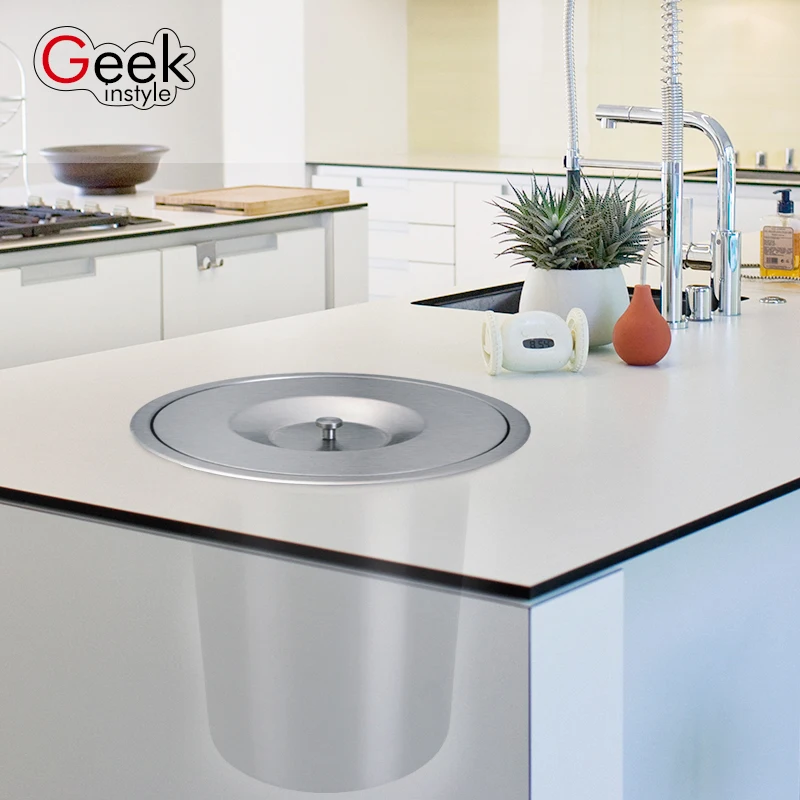 8L Fábrica Calidad Integrada En el Bote De Basura cubo de la basura de