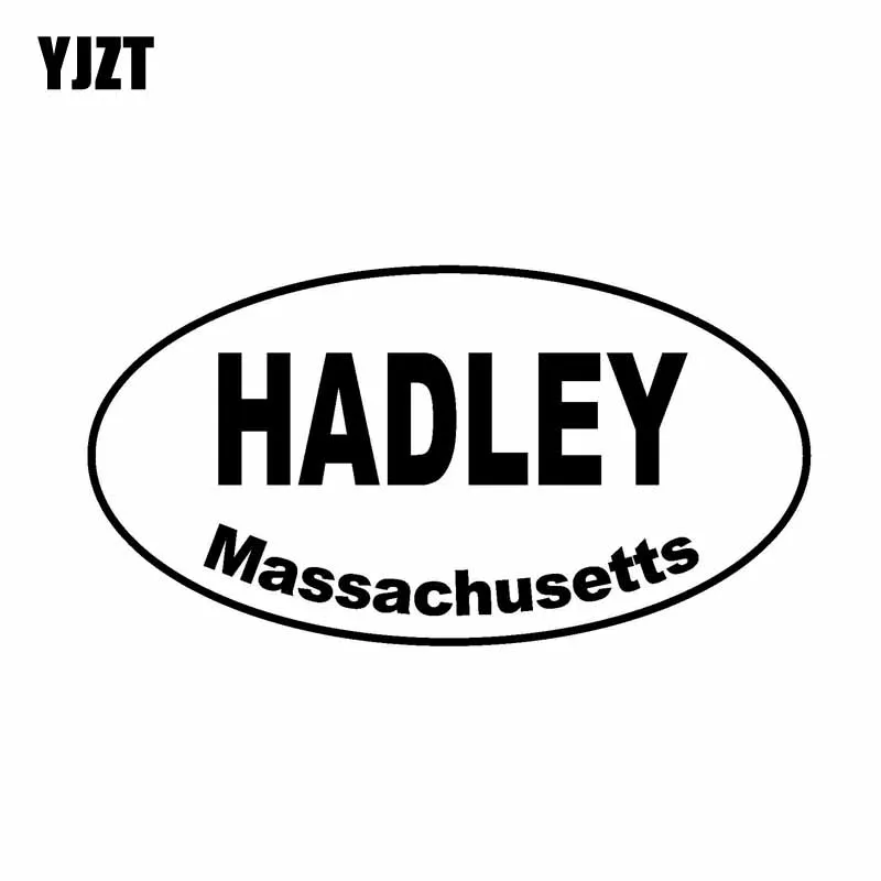 YJZT 14.1CM*7.5CM HADLEY MASSACHUSETTS Oval Car Sticker Vinyl Decal