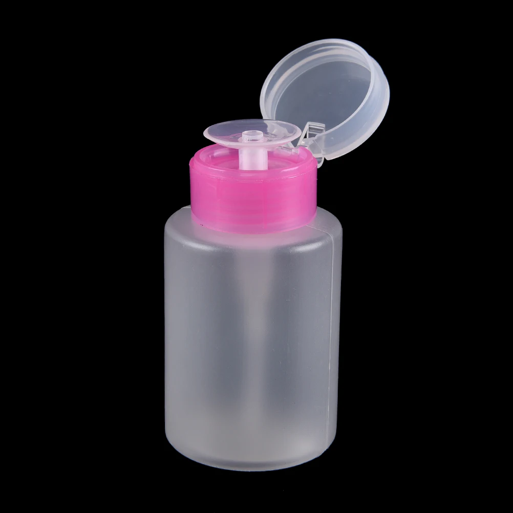 Botella vacía transparente para uñas, contenedor dispensador de bomba, limpiador, removedor de esmalte, líquido para manicura artística, 150ml