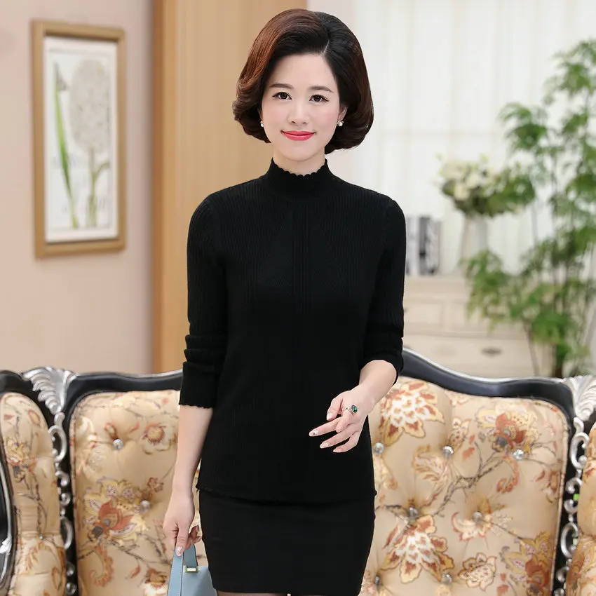 WAEOLSA Chinese Woman Soft Textured Knit Sweaters Autumn Womens Turtleneck Pullovers Knitwear Lady Slim Fit Sweaters Pull Femme WAEOLSA Chinese Woman Soft Textured Knit Sweaters Autumn Womens Turtleneck Pullovers Knitwear Lady Slim Fit Sweaters Pull Femme