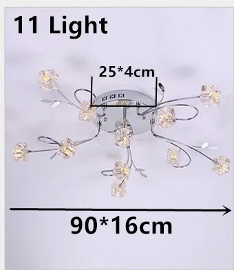 AC110V 220 V современный LED lutres люстра лампа хром хрустальный абажур G4 светодиодный лампы с потолочным креплением светильник moderne освещение