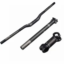 FCFB matte Carbon Bicycle MTB Handlebar SET Bike Rise/Flat Handlebar road Stem carbon Seatpost Cycling Mountain Race Face xxx aluminum super light mtb mountain bike riser flat handlebar bicycle handlebar stem seatpost