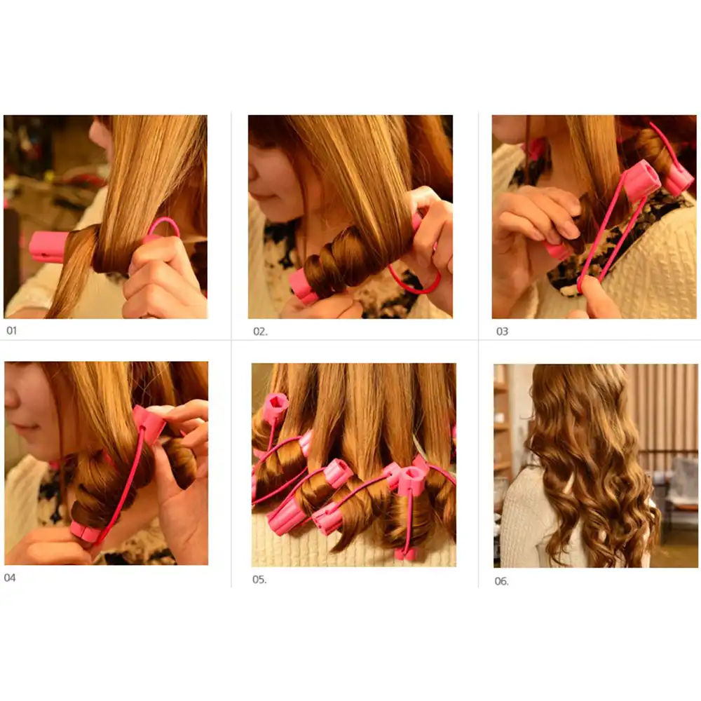 Hot 6pcs Wave Formers Magic Soft Foam Sponge Hair Curler Diy
