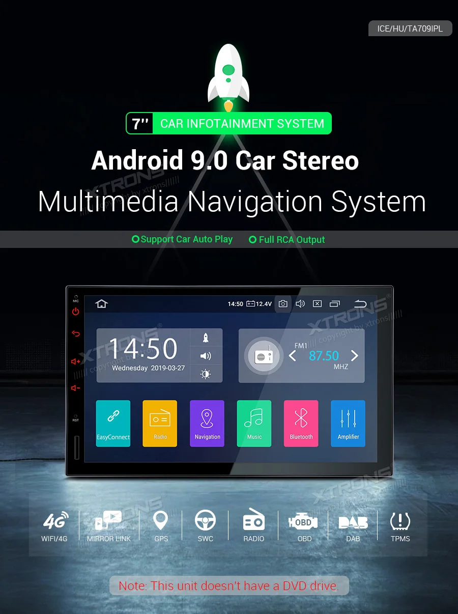 Clearance 7" Android 9.0 Pie OS 2 Din Car Multimedia Double Din Car Navigation GPS Two Din Autoradio with Full RCA Output Support 1