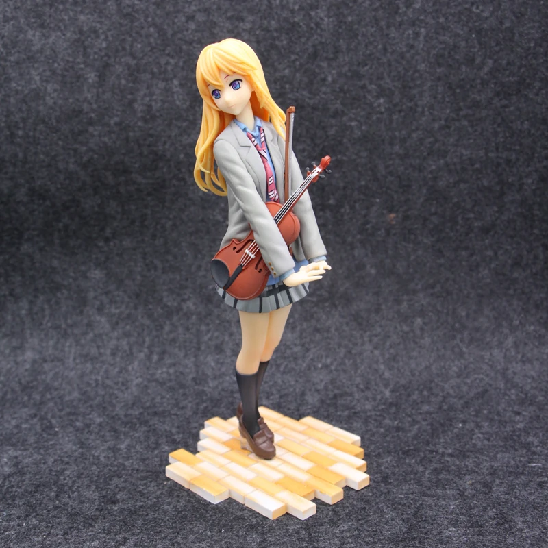 Аниме ваша лежа в апреле Miyazono Kaori 1/7 Масштаб Окрашенные ПВХ фигурка Коллекционная