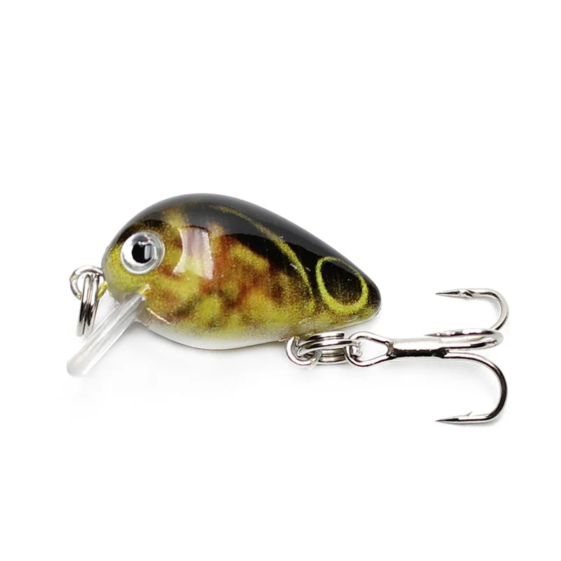 Amlucas 30 мм 2 г Crazy воблеры мини Topwater Crankbait искусственная японская жесткая наживка Pesca плавающие рыболовные приманки бас Pesca WW338 - Цвет: K