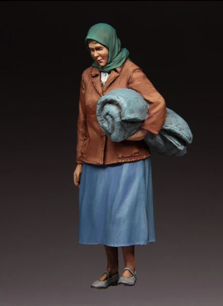 

[tuskmodel] 1 35 scale resin model figures kits refugees S3545