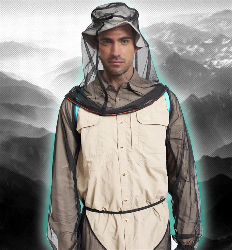 Костюм с защитой от комаров для приключений и рыбалки на открытом воздухе легкое