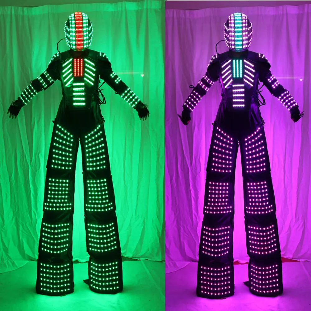 Светодиодный костюм Stilts Walker светодиодный для танцев вечерние костюмы роботов