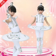 Дети представление танцевальный комбинезон современные костюмы этап танцевальной одежды Одежда для мальчиков мультфильм комикс пространство робот танцевальное шоу