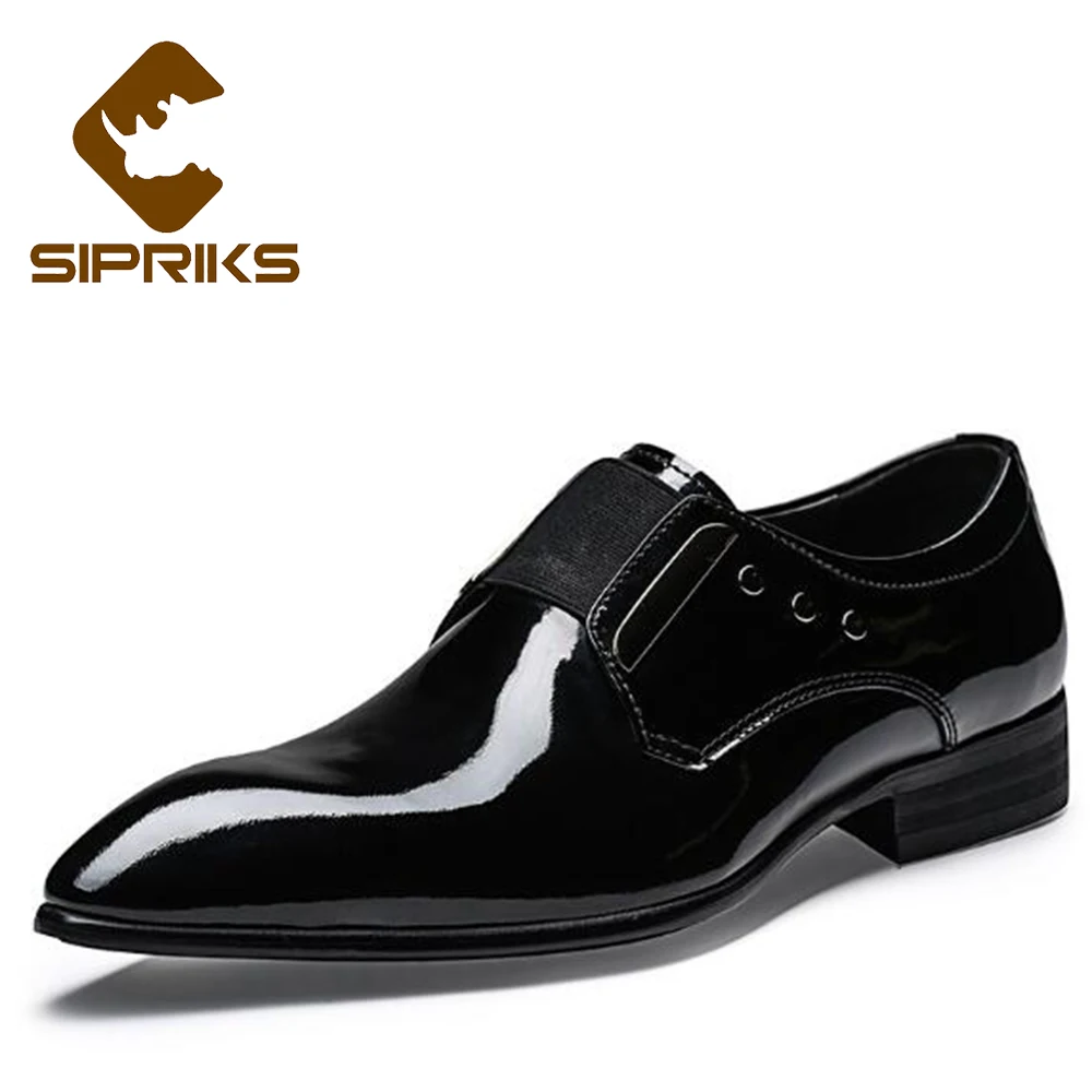 black shiny formal shoes for men
