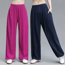 Calças esportivas finas femininas, tamanho grande, para o verão, para corrida, de linho e algodão 6xl 7xl