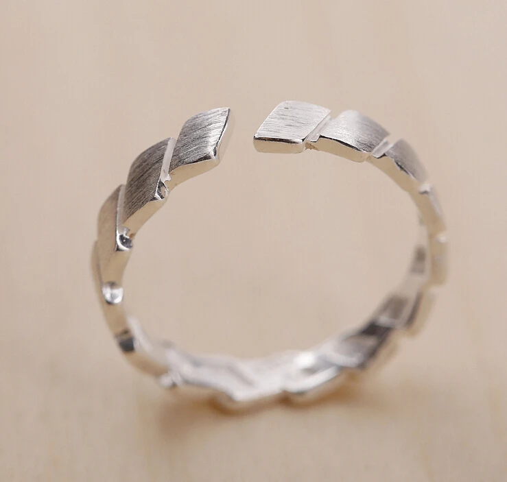 quadrilateral 925 Sterling silver Rings fashion Jewelry Vintage Adjustable rings for women Cute gift