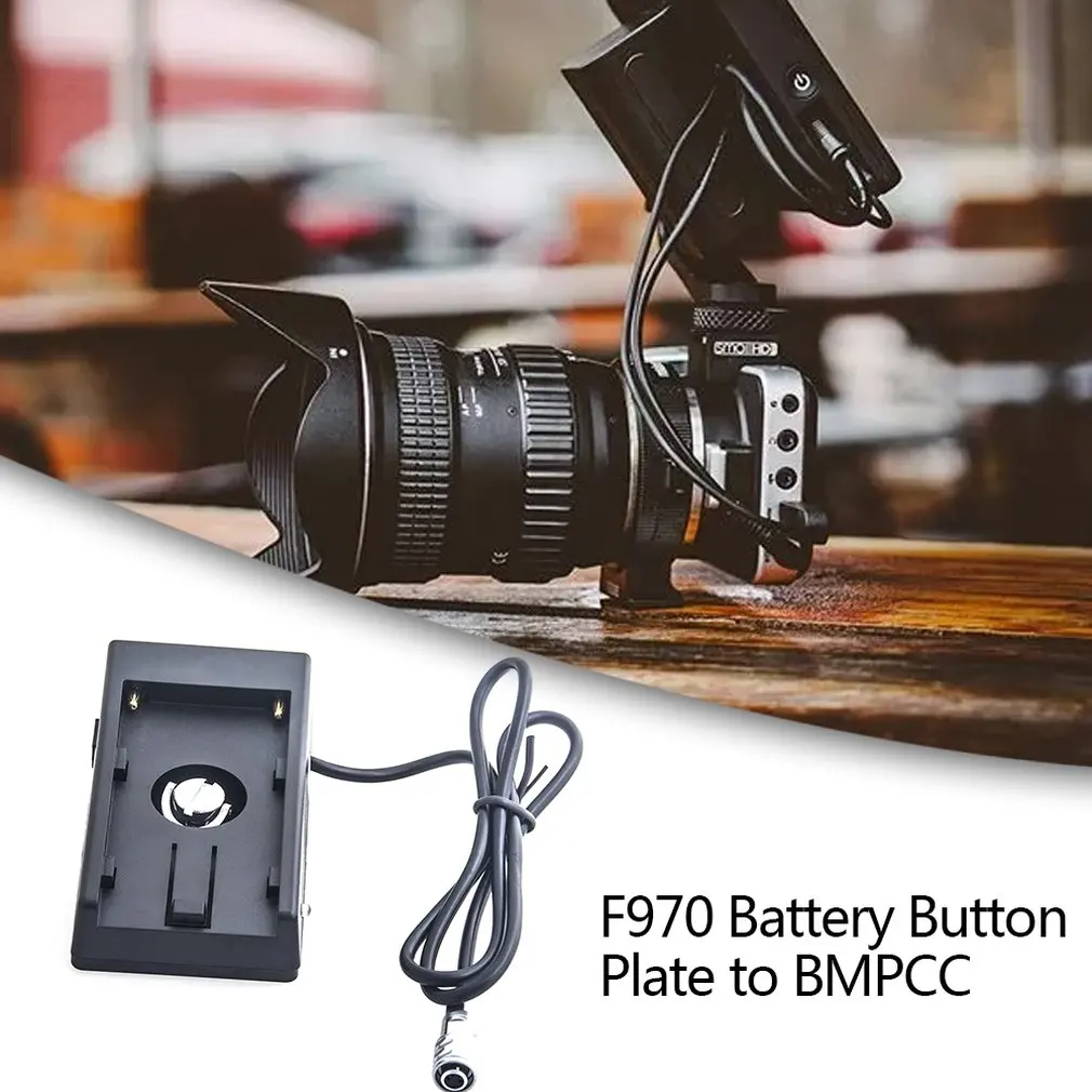

Battery Gusset To BMPCC 4K Power Cable 12V Straight Line BMPCC Power Supply Mounting Plate Adapter For Sony Np-F970