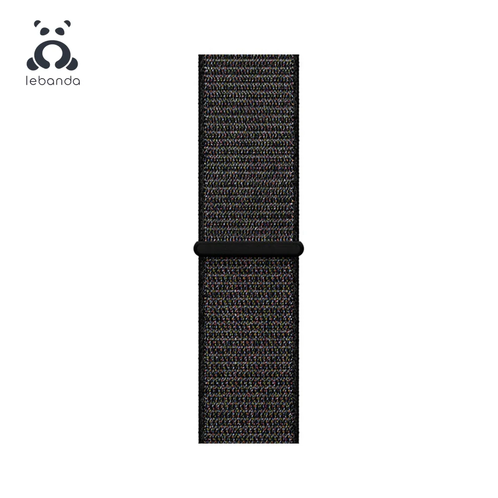 Lebanda Sport loop для apple watch 5, 4, 3, 2, 1, ремешок для iwatch 38, 40, 42, 44 мм, тканый нейлоновый ремешок, Аляска, синий - Цвет ремешка: Official Black