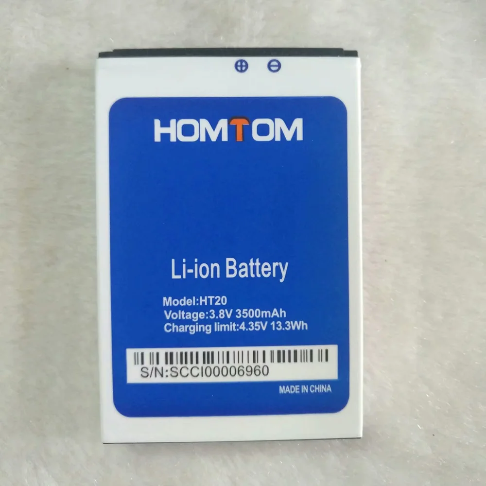 

New for HOMTOM HT20 HT 20 Battery Large Capacity Full 3500mAh Replacement For HOMTOM HT20 Smart Phone battery