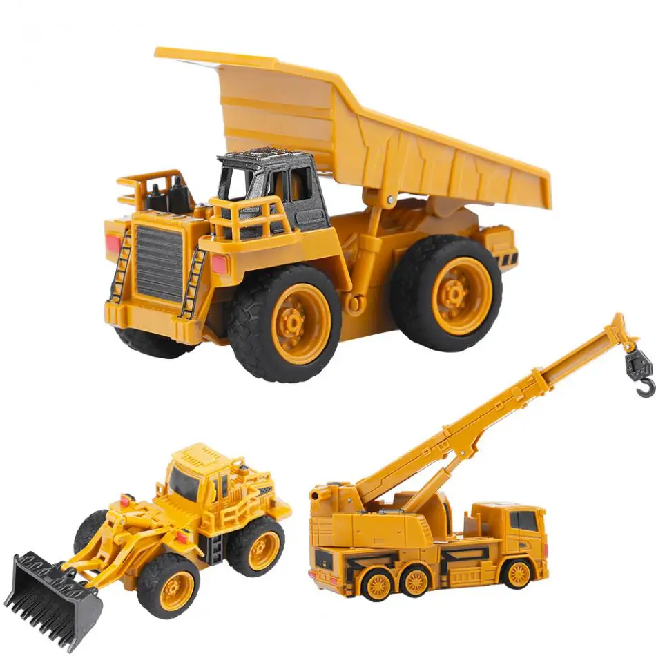1/64 RC экскаватор грузовик-экскаватор игрушечный экскаватор/демпинг автомобиль/кран мини строительная машина игрушки для детей детский подарок