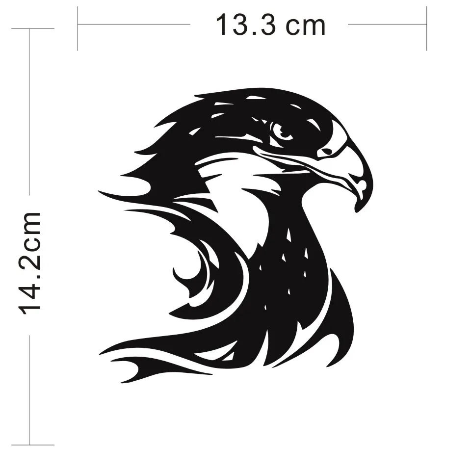 Cunymagos Fire Flame Eagle Hawk Head Decal Car Sticker Vinyl Car Styling Accessories Motorcycle Auto Wall Stickers 13.3CM14 (2)