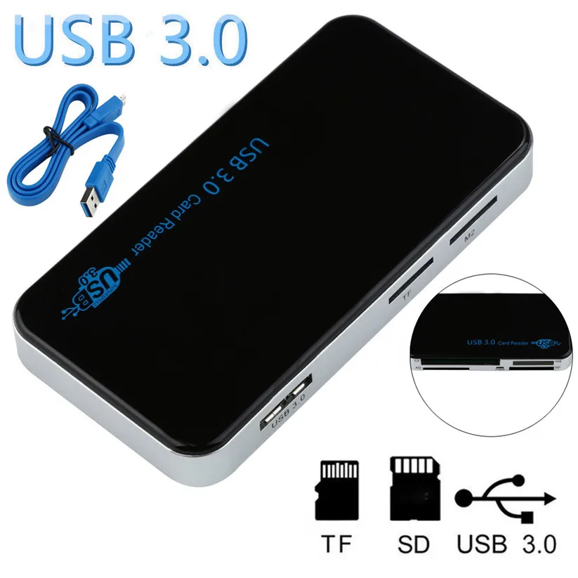 Ouhaobin Card Readers USB3.0 All in 1 Compact Flash Multi Memory Card