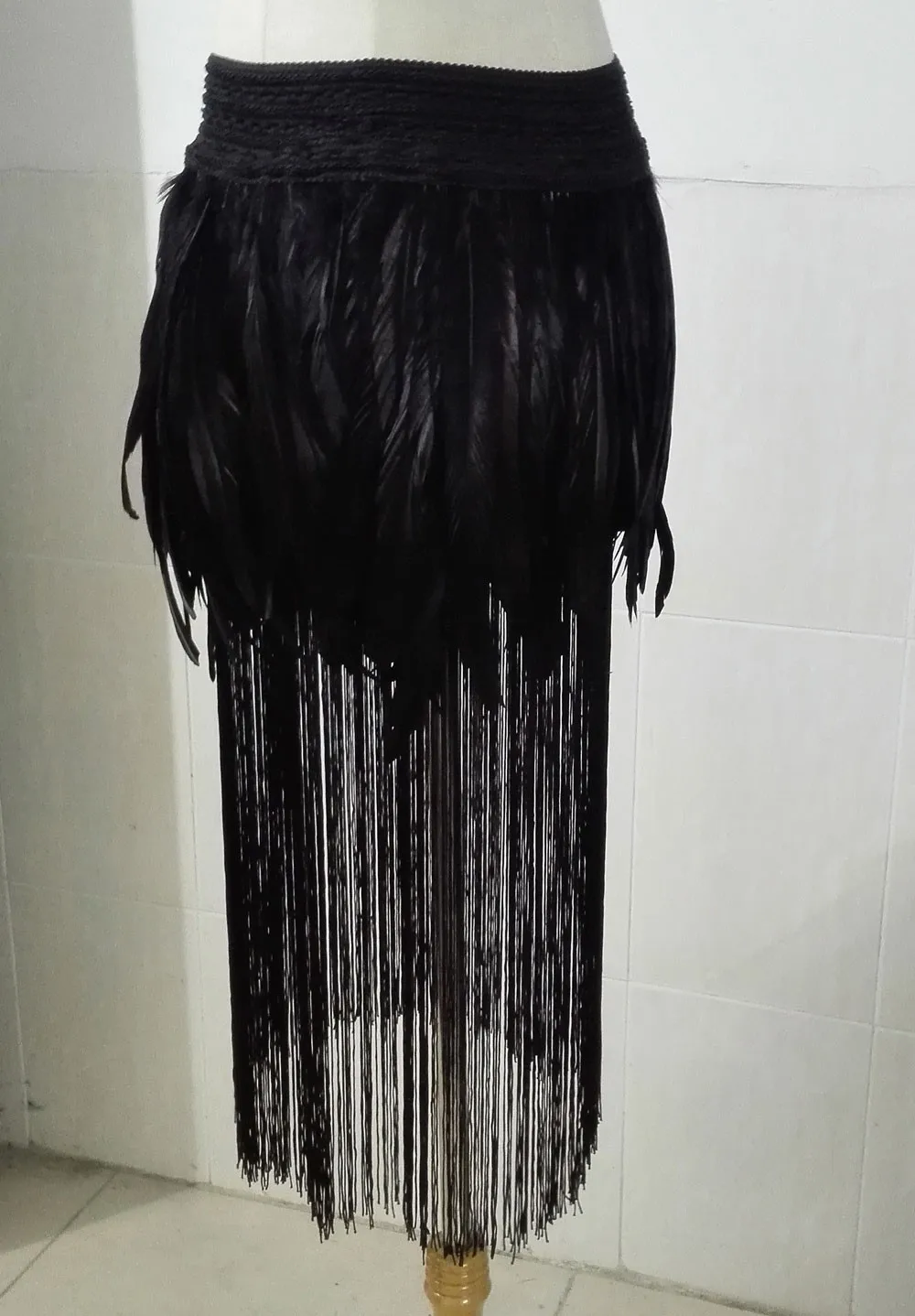 SKT16014-feather-skirt-with-long-tassel-3