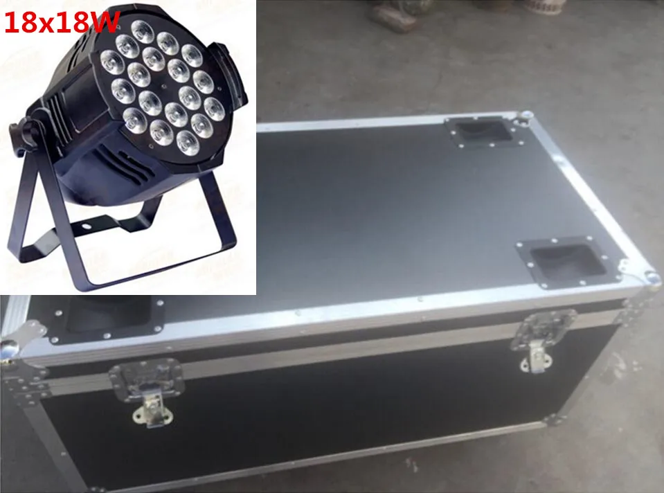

6pcs 18x18W LED Par Lights with 1 flight case rgbwa uv 6in1 led par light