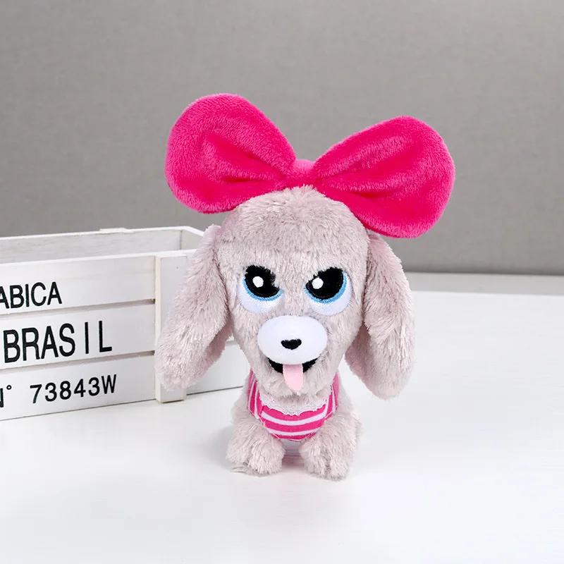 10 см милые животные Тайная жизнь плюшевые игрушки куклы для детей аниме мультфильм животное собака плюшевая Подвеска сумка автомобильный брелок подарок для девочек - Цвет: Серый
