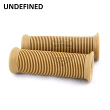 Высокое качество желтовато-коричневый мотоцикл велосипед в ретро-стиле с полосками из чёрно-мягкая резина 7/" ручками ручка для Honda Yamaha определено