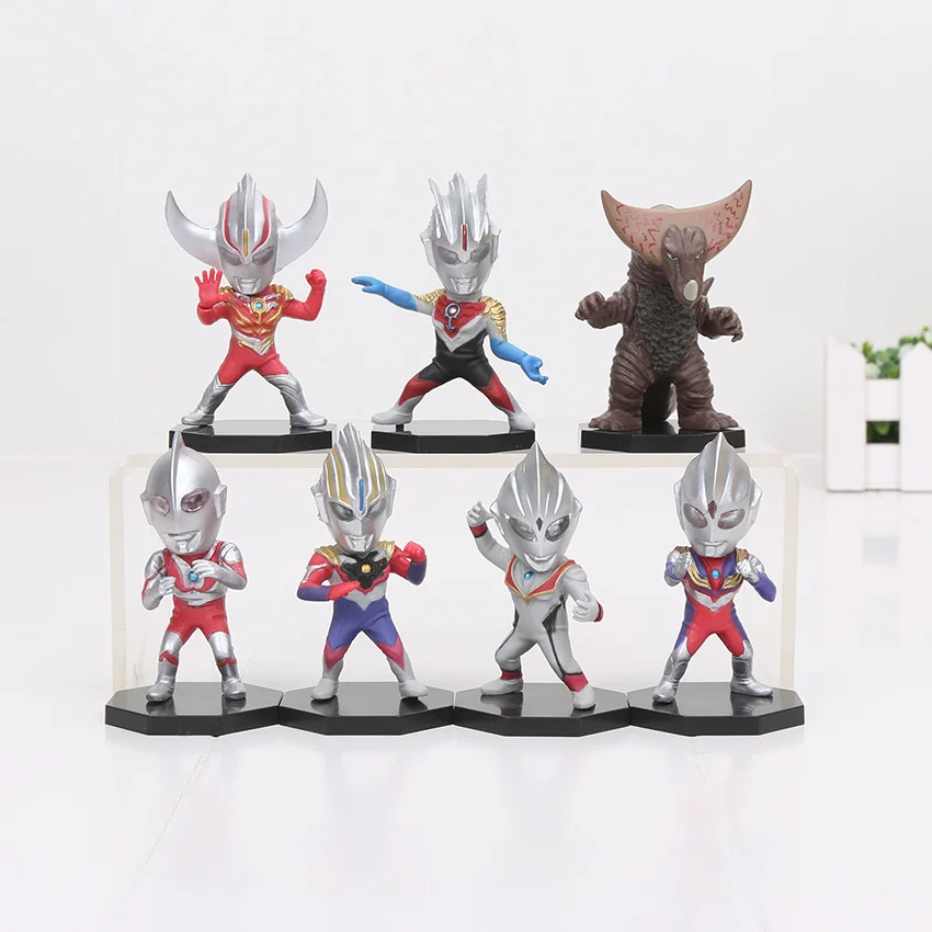 7 pcs lot Anime Ultraman  Gambar Toy Tujuh Jack Ace 