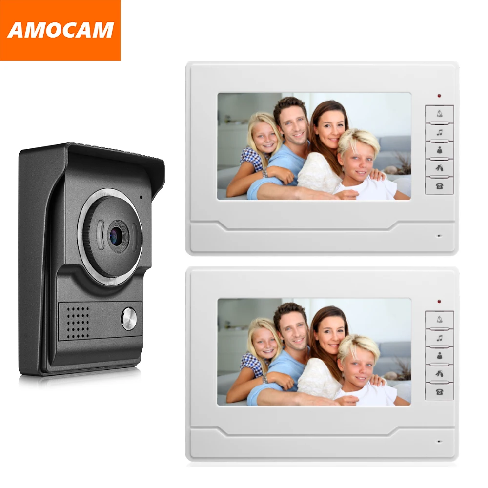 

7 inch Monitor Video Intercom Door Phone Doorbell system Video interphone system for Home villa 1-IR camera 2- LCD screen