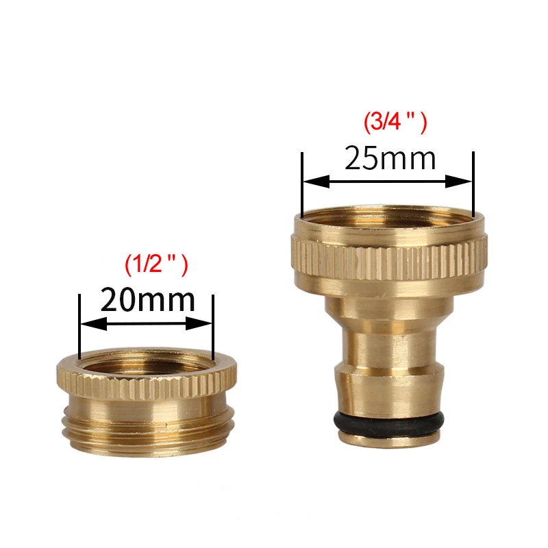 1 шт. латунь, Полив сада внутренняя резьба 1/" 3/4" кран шланг трубы адаптер быстрое соединение водопроводный кран соединитель