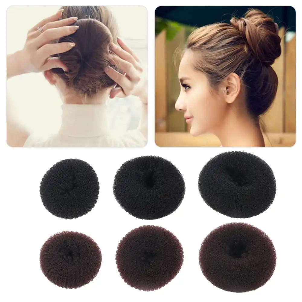 2 Pcs Cute Size S M L Girls Sponge Bract Head Meatball Head Hair