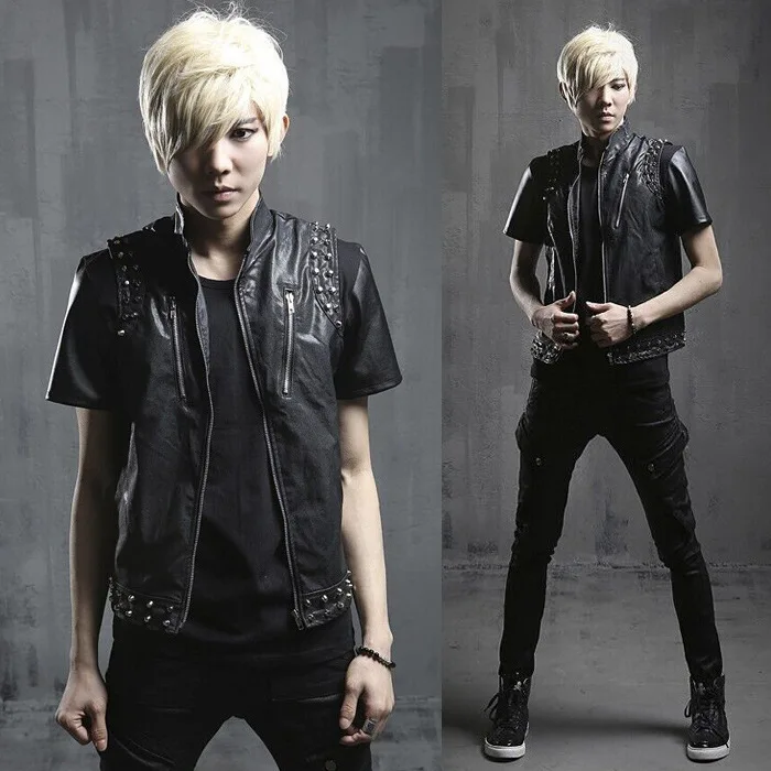 2017 Men Summer Vest New Rivet Vest Korean Men's Fashion Personality